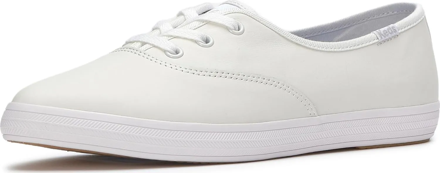 Keds Camuto Group Women's Champion Point Low Sneaker, White Leather, 6