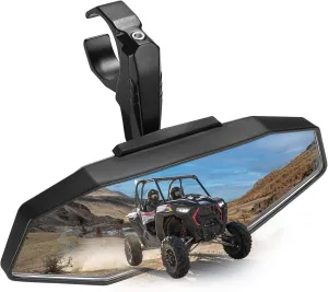 KEMIMOTO UTV Rear View Mirror Universal Center Mirror Fits for 1.6"-2" Roll Bar Mount Compatible with Polaris RZR Can Am X3 Maverick Rhino YXZ 1000 Kawasaki KRX 1000 MULE Talon Pioneer