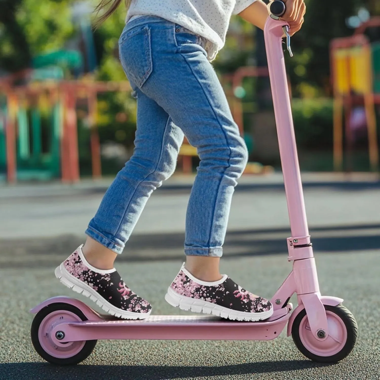 Kids Athltic Shoes Cute Girls Slip On Tennis Shoes Comfy Casual Shoes
