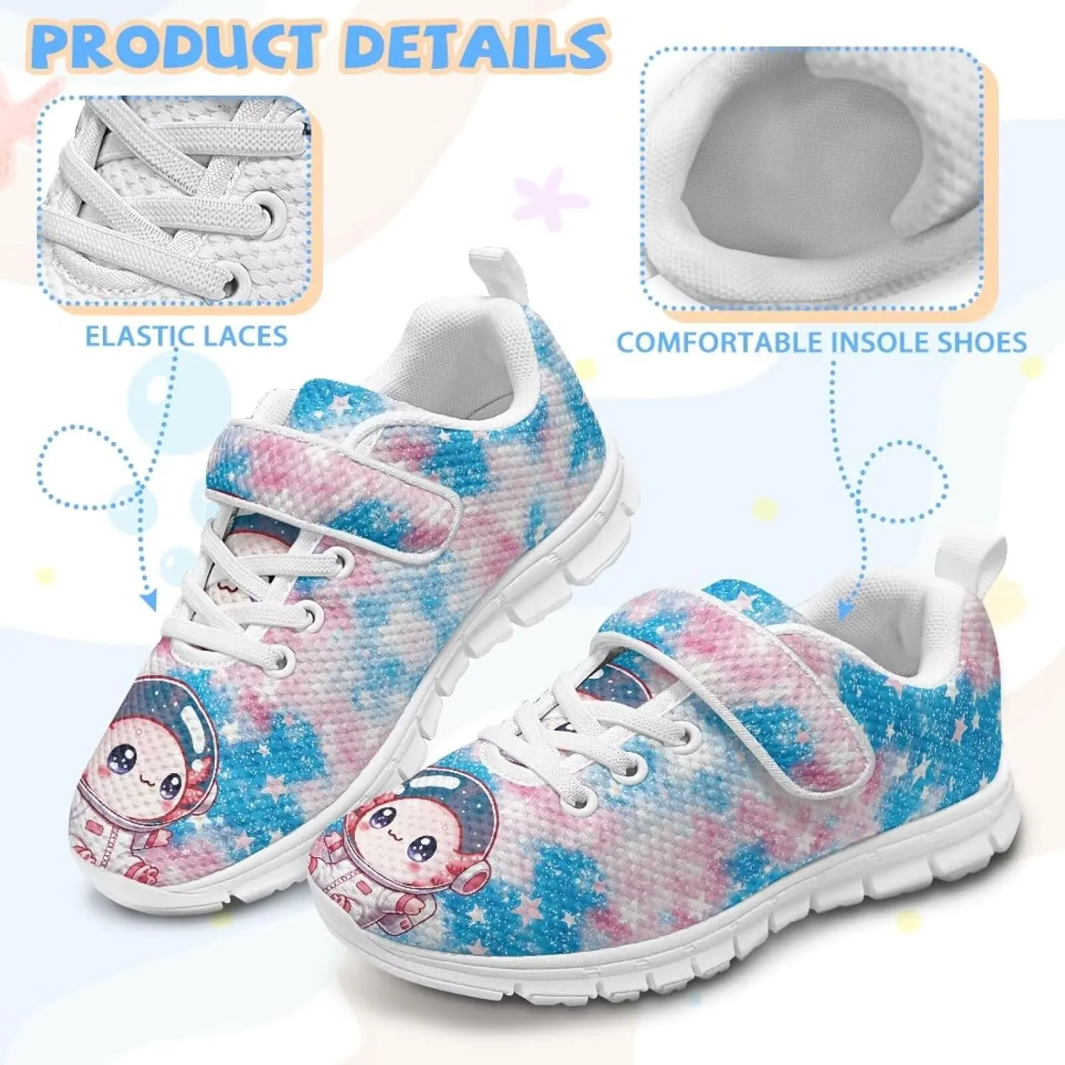 Kids Sneakers for Boys Girls Single Buckle Running Tennis Shoes Breathable Lightweight Sport Athletic Shoe for Little Kids Size 11-15 White Sole