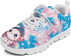 Kids Sneakers for Boys Girls Single Buckle Running Tennis Shoes Breathable Lightweight Sport Athletic Shoe for Little Kids Size 11-15 White Sole