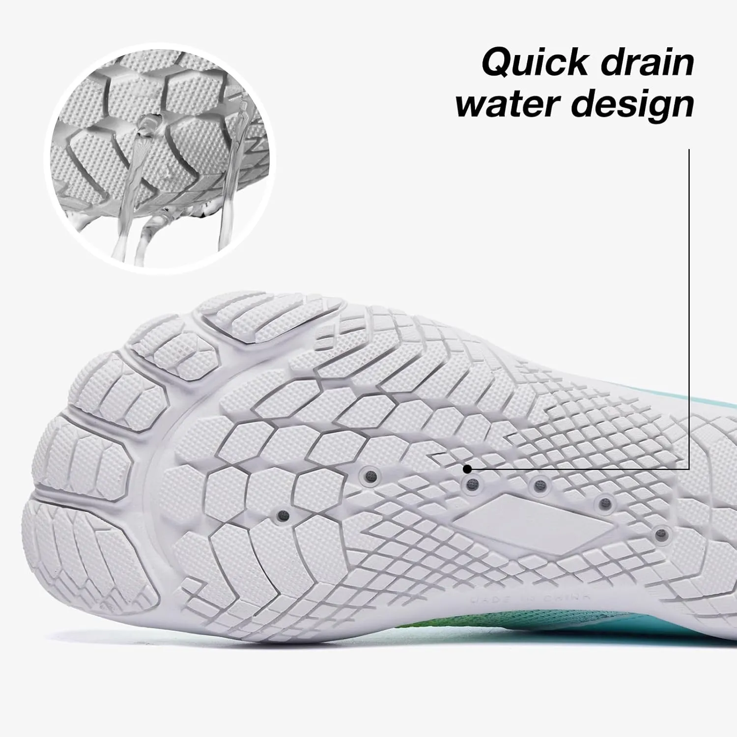 KOLILI Water Shoes Barefoot Shoes Women Slip on Lightweight Quick Dry for Beach Swim Pool Sand Surf Kayaking Hiking