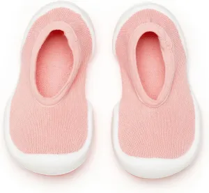Komuello Flat Toddler Shoes, Breathable, Washable, Non-Slip, Secure Fit, Cotton Socks with Air Pocket Cushion for Indoor and Outdoor Use, Unisex Toddler Shoes for Girls