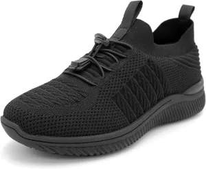 Laforst Womens Synthetic Mesh Upper Lace Up Slip Resistant Server Waitress Slip On Sneaker