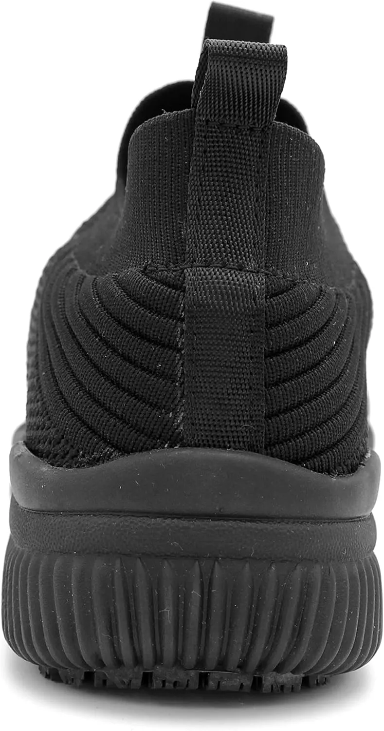 Laforst Womens Synthetic Mesh Upper Lace Up Slip Resistant Server Waitress Slip On Sneaker