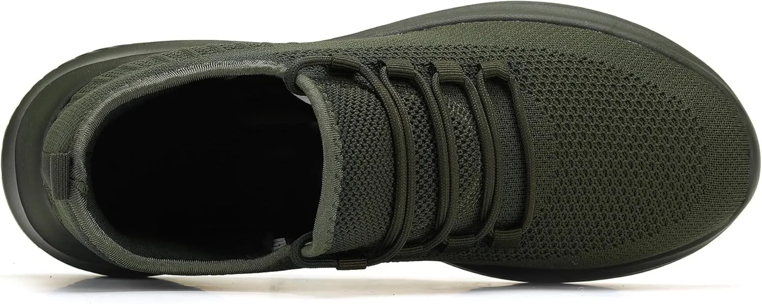 LCGJR Men's Walking Shoes Ultra Light Running Casual Sneakers Slip-on Workout Tennis Shoes for Male Mesh Breathable Comfort Outdoor Indoor