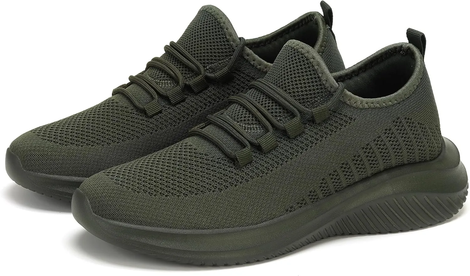 LCGJR Men's Walking Shoes Ultra Light Running Casual Sneakers Slip-on Workout Tennis Shoes for Male Mesh Breathable Comfort Outdoor Indoor