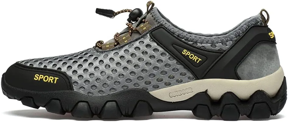 LEADER SHOW Men's Quick Dry Hiking Shoes Barefoot Mesh Lightweight Outdoor Training Water Walking Shoes