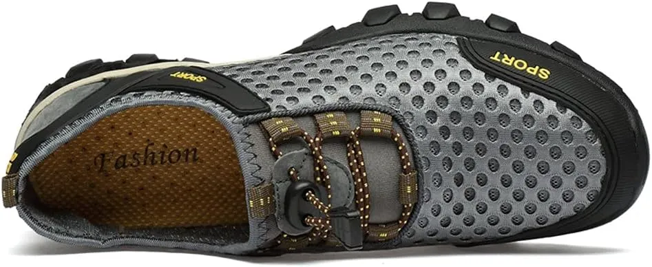 LEADER SHOW Men's Quick Dry Hiking Shoes Barefoot Mesh Lightweight Outdoor Training Water Walking Shoes