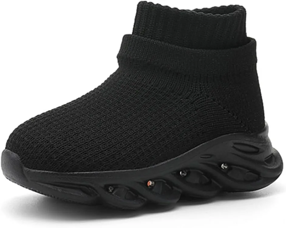 Light Up Led Casual Shoes for Toddler and Little Kids Luminous Breathable The First Walking Slip On Tennis Boys Girls