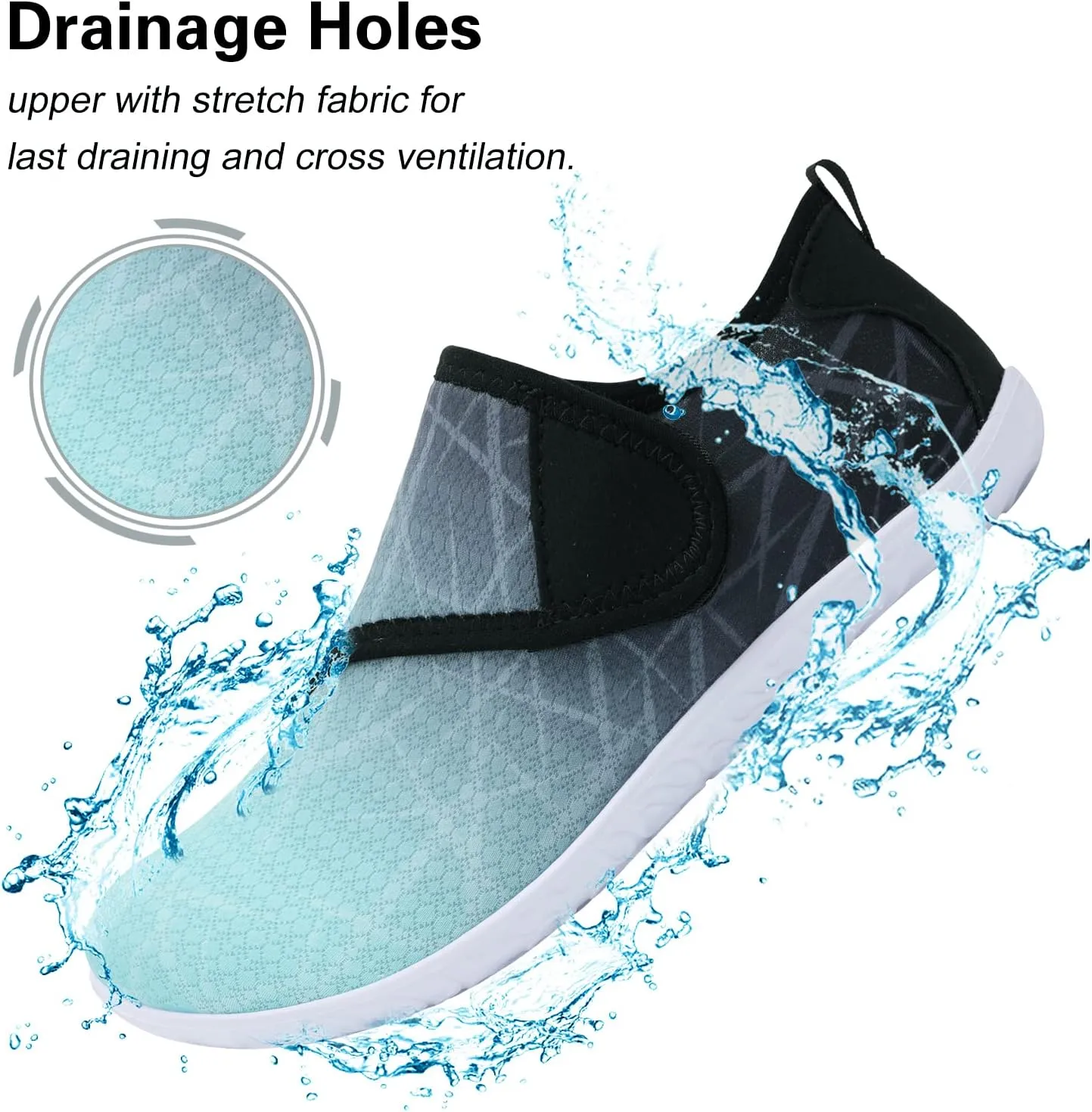 Lisdwde Women Men Water Shoes Quick Dry Breathable Aqua Sock Shoe for Summer Pool Swimming Beach Diving Walking