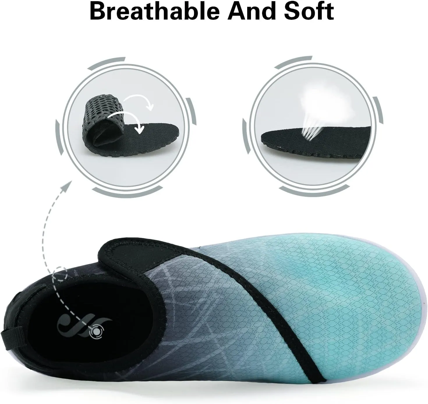 Lisdwde Women Men Water Shoes Quick Dry Breathable Aqua Sock Shoe for Summer Pool Swimming Beach Diving Walking