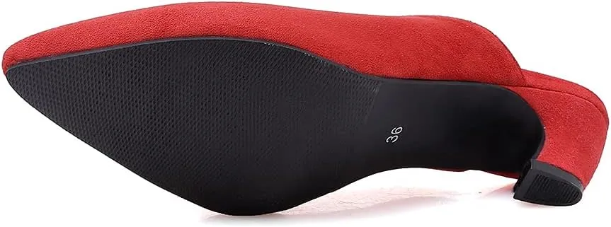 LISYIIZ Womens SS123 Comfort Solid Low Top Imitated Suede Low Flare Slides