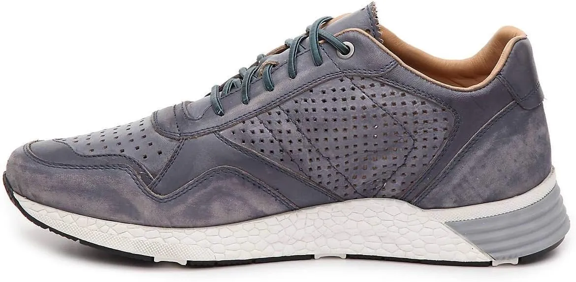 Low Down Men's Genuine Leather Perforated Sneaker