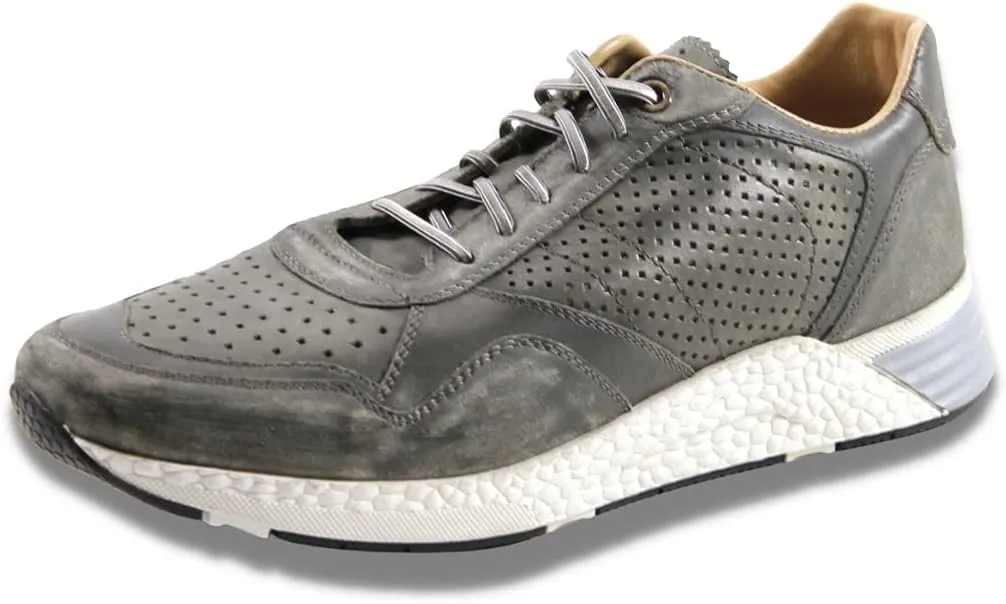 Low Down Men's Genuine Leather Perforated Sneaker