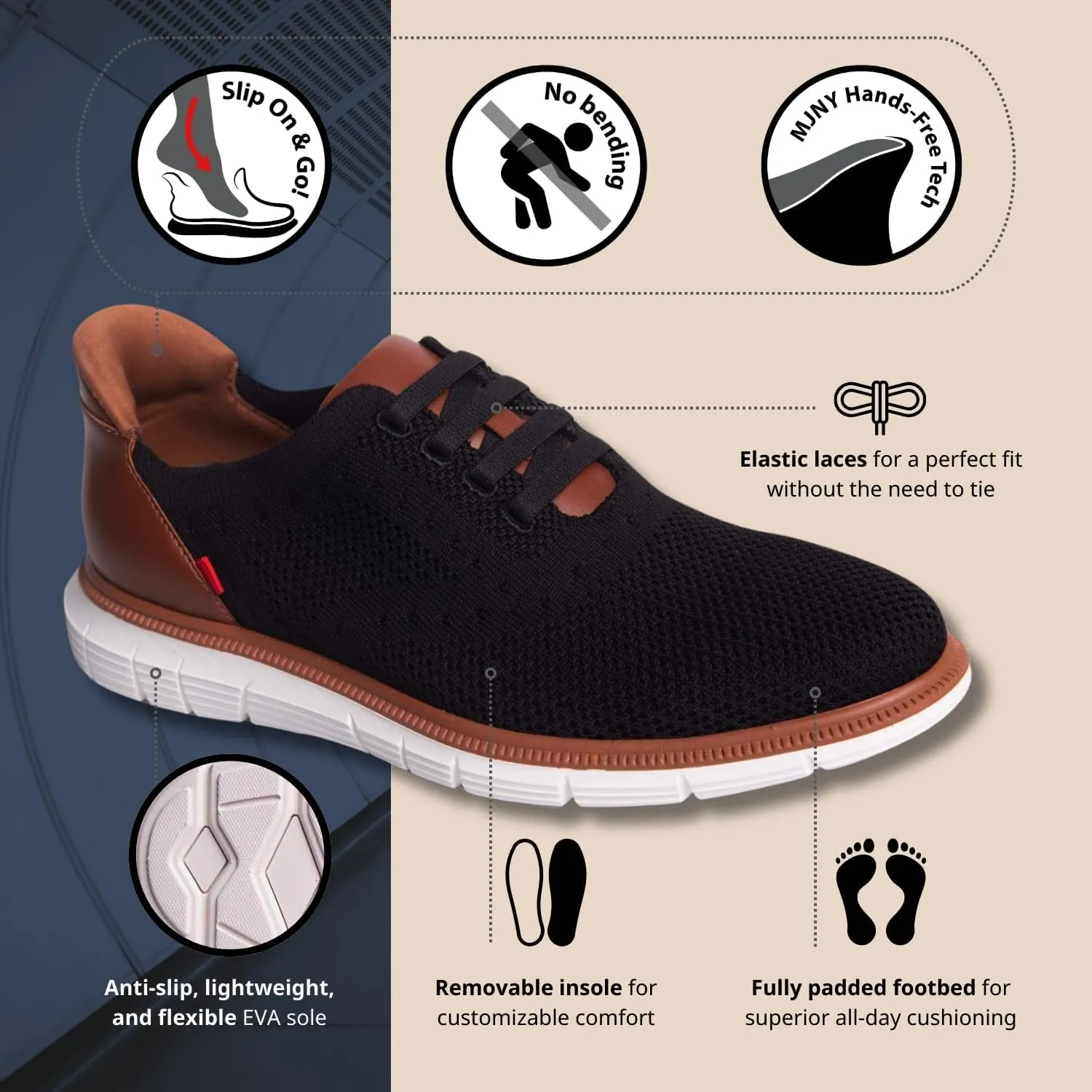 Marc Joseph New York Men's Charles Ave (Hands Free Technology) Sneaker
