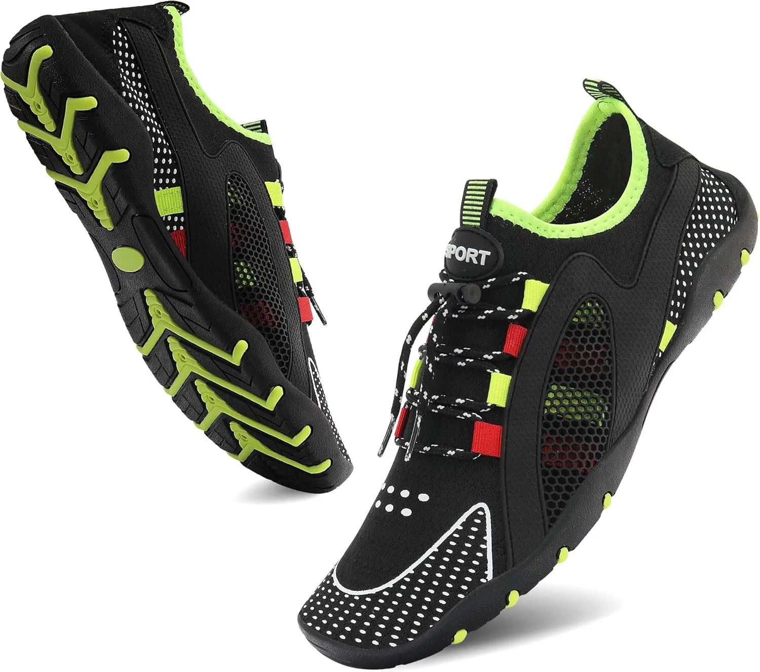 MAYZERO Water Shoes Men Women Swim Surf Shoes Beach Pool Shoes Wide Toe Hiking Aqua Shoes Winter House Slippers