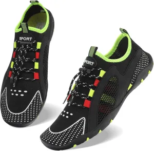 MAYZERO Water Shoes Men Women Swim Surf Shoes Beach Pool Shoes Wide Toe Hiking Aqua Shoes Winter House Slippers
