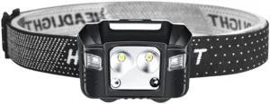 MDybf LED Induction Headlight Mini Glare Rechargeable Waterproof Night Running Light Head-Mounted Dual Light Source Night Fishing Light