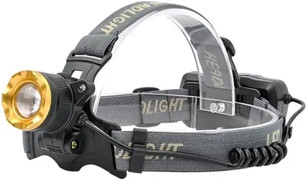 MDybf Yellow Light Headlight Long Battery Life Strong Light Charging Head-Mounted Long-Range Induction Night Fishing Outdoor Mine Overhead Light