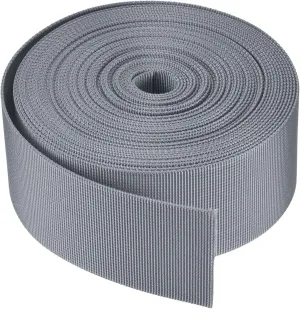 MECCANIXITY Flat Nylon Webbing Strap 2 Inch 10 Yards Grey for Backpack, Luggage-rack