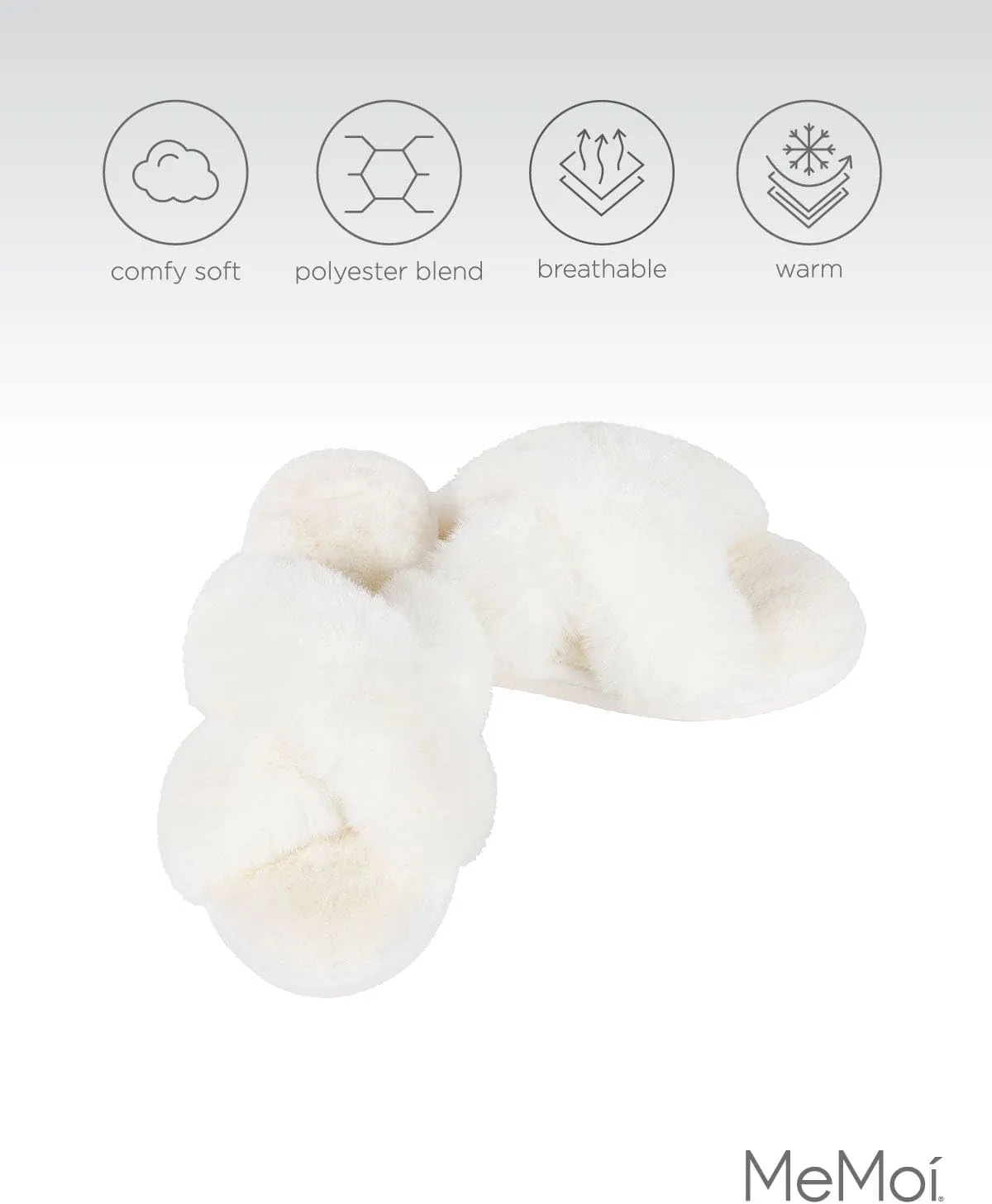 MeMoi Women's Beverly Faux Fur Memory Foam Plush Slipper