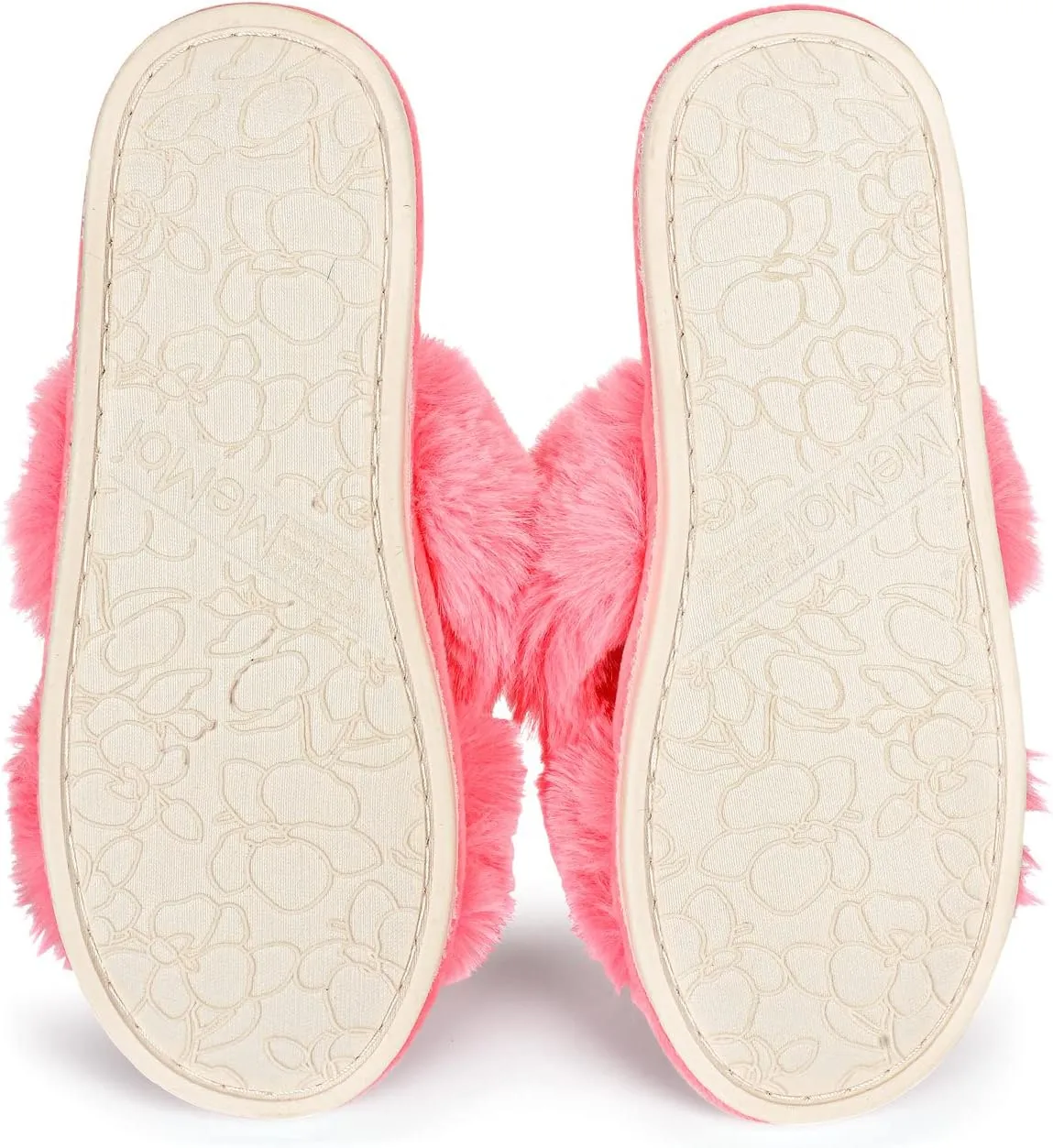 MeMoi Women's Beverly Faux Fur Memory Foam Plush Slipper
