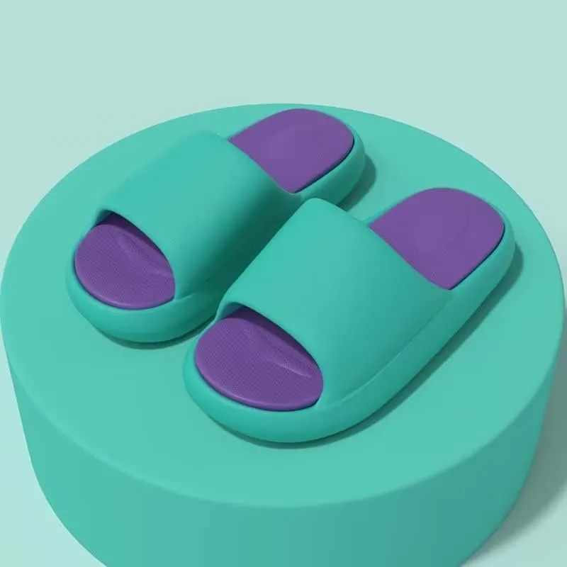 Men Women Non Slip Contrast Indoor Slippers for Bedroom Bathroom Beach