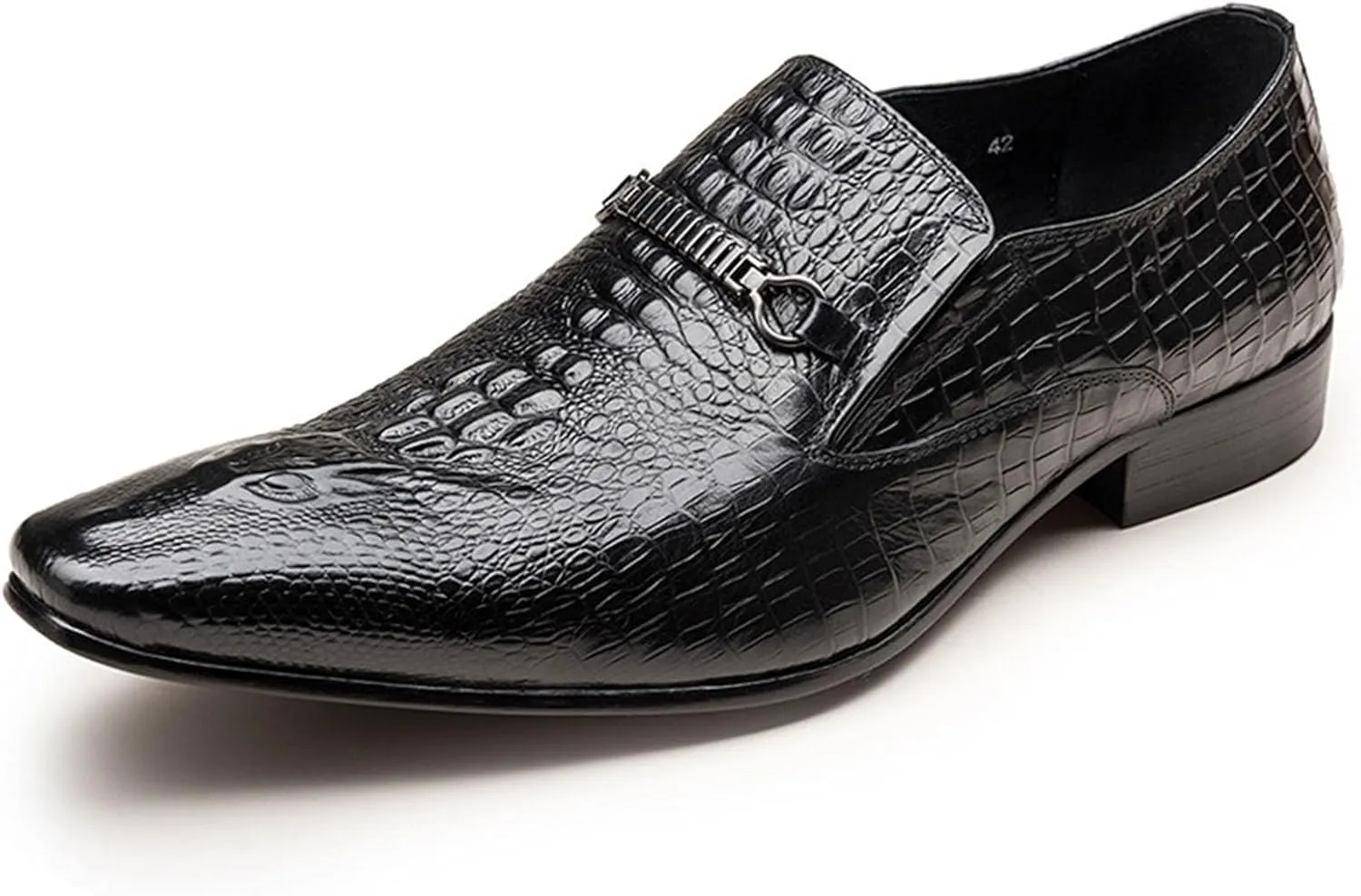 Men's Alligator Crocodile Print Oxfords Fashion Slip on Dress Shoes