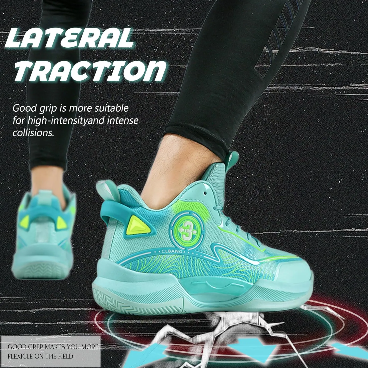 Men's Basketball Shoes Fashionable Multifunctional Outdoor Shoes Lightweight Wear-Resistant Shock-Absorbing Training Shoes Running Shoes