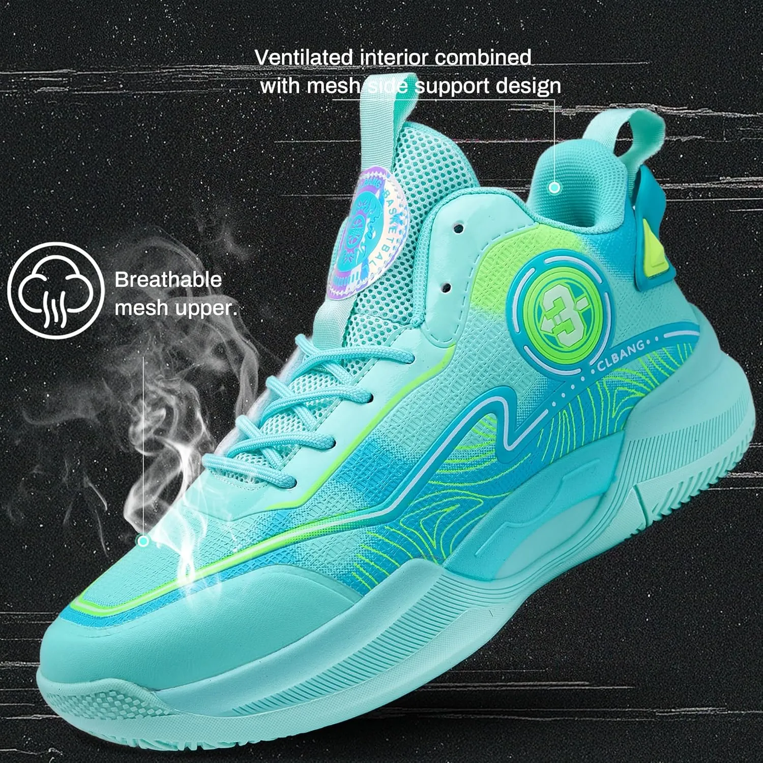 Men's Basketball Shoes Fashionable Multifunctional Outdoor Shoes Lightweight Wear-Resistant Shock-Absorbing Training Shoes Running Shoes