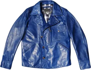 Men’s Double Helix Rider Leather Jacket Motorcycle Slim Fit Year-Round Coat