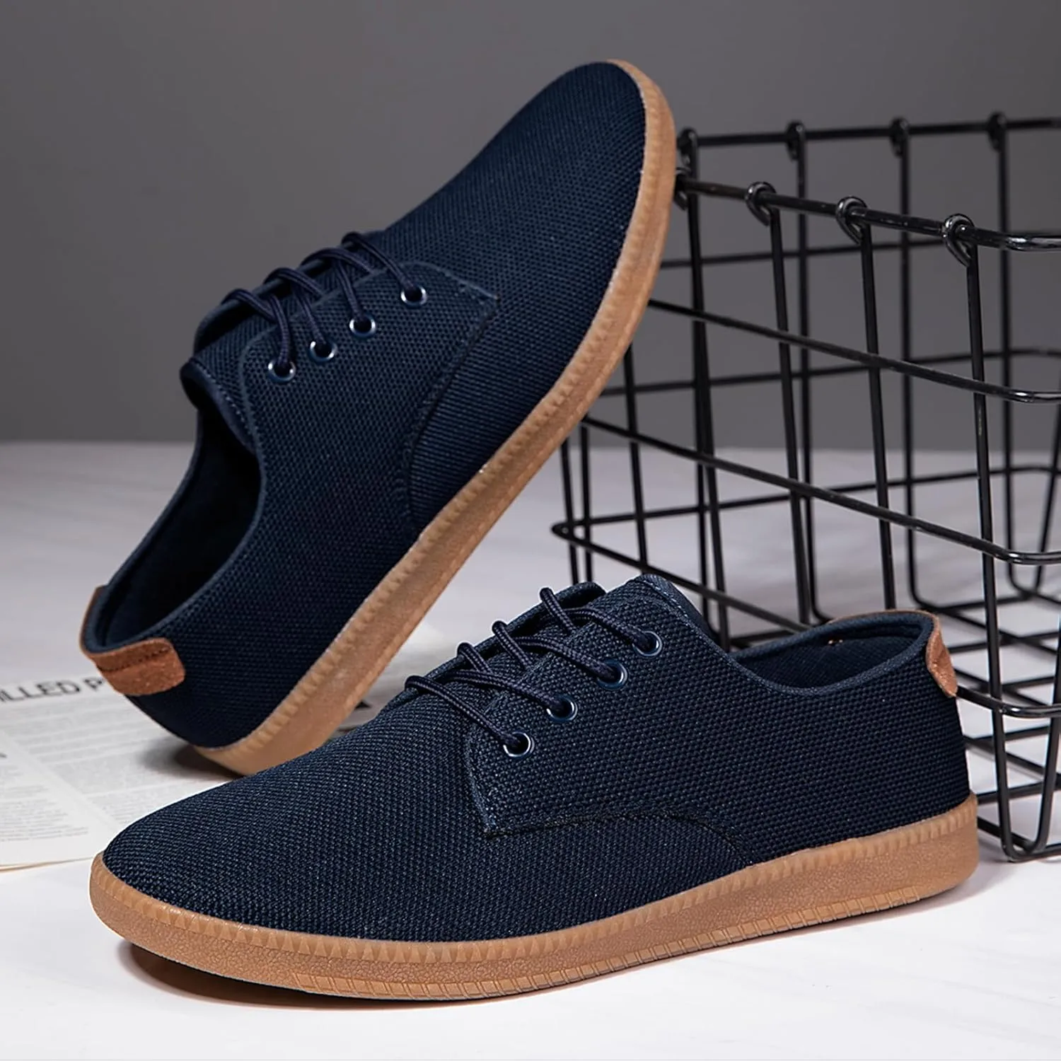Mens Dress Shoes Casual Business Slip on Loafers Walking Breathable Sneakers Lightweight Mesh