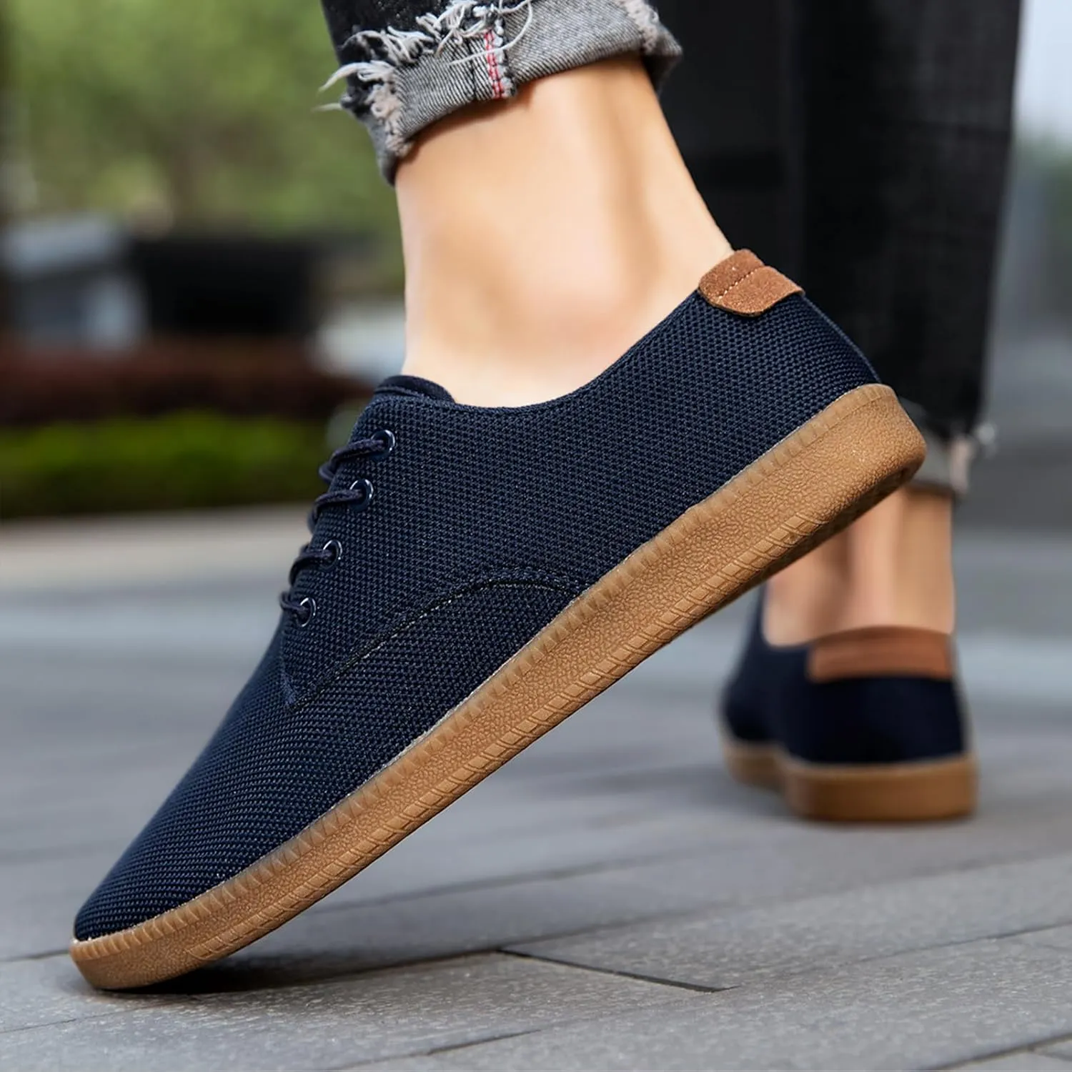 Mens Dress Shoes Casual Business Slip on Loafers Walking Breathable Sneakers Lightweight Mesh