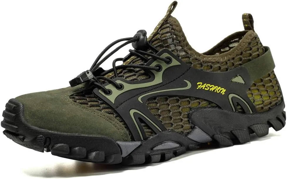 Men's Hiking Shoes Breathable Ultra-Slip Running Barefoot Trekking Mesh Quick Dry Lightweight Outdoor Training Sneakers