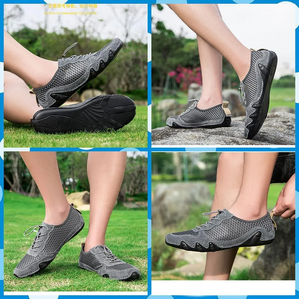 Men's Lightweight Casual Sneakers Non-Slip Breathable Mesh Walking Slip-On Casual Sneakers for Hiking, Walking, Driving & Everyday Wear