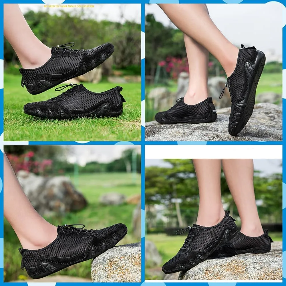 Men's Lightweight Casual Sneakers Non-Slip Breathable Mesh Walking Slip-On Casual Sneakers for Hiking, Walking, Driving & Everyday Wear