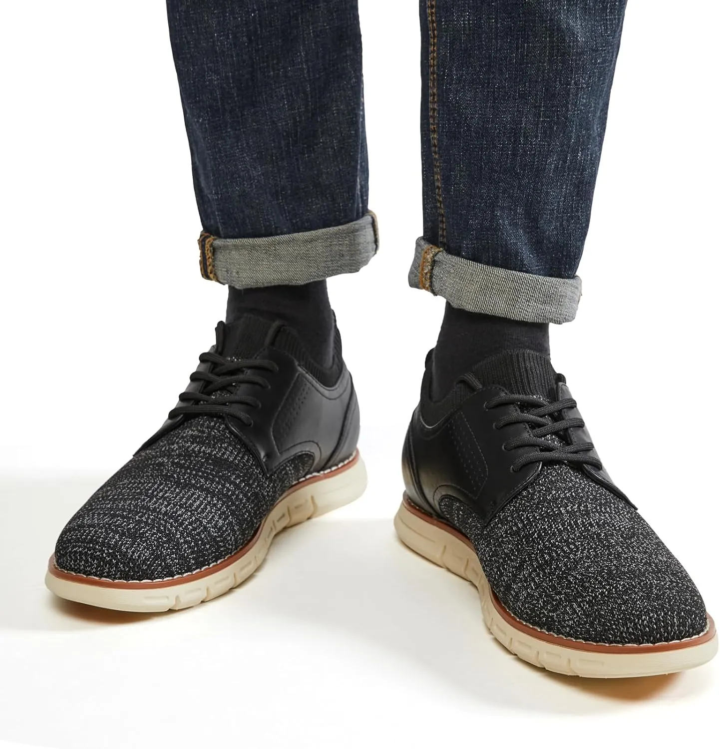 Men's Lightweight Dress Sneakers Comfortable Breeze Shoes Breathable Leisure Oxford Shoes for Business Casual and Walking with Arch Support
