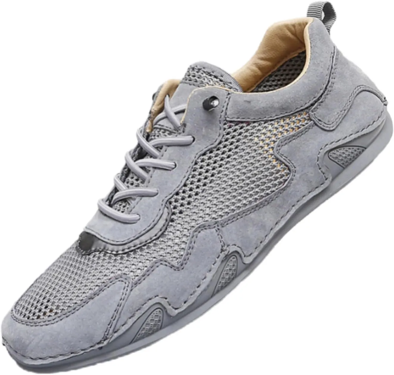 Men's Lightweight Mesh Breathable Sneakers,Casual Lightweight Soft Sole Mesh Trail Shoes,Summer Outdoor Low Top Walking Shoes.