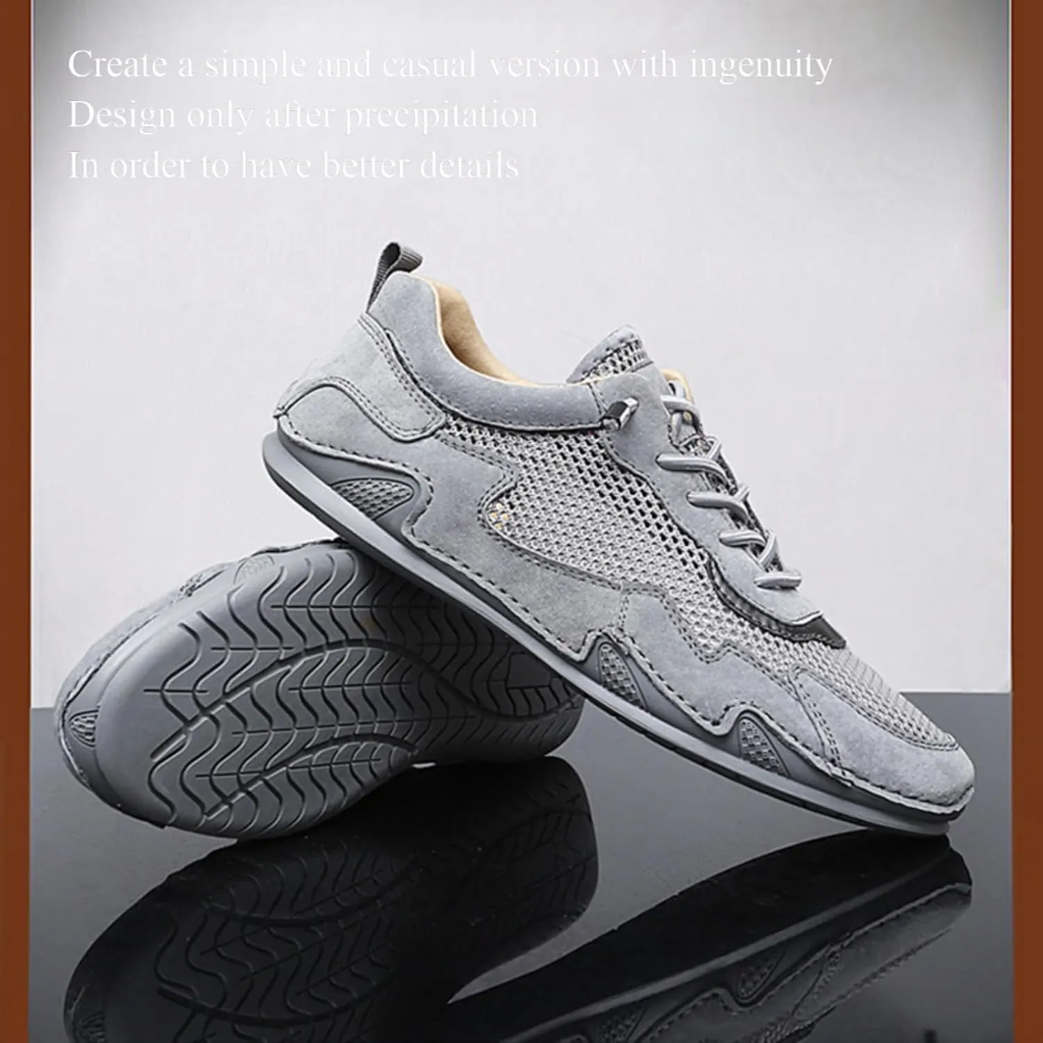 Men's Lightweight Mesh Breathable Sneakers,Casual Lightweight Soft Sole Mesh Trail Shoes,Summer Outdoor Low Top Walking Shoes.