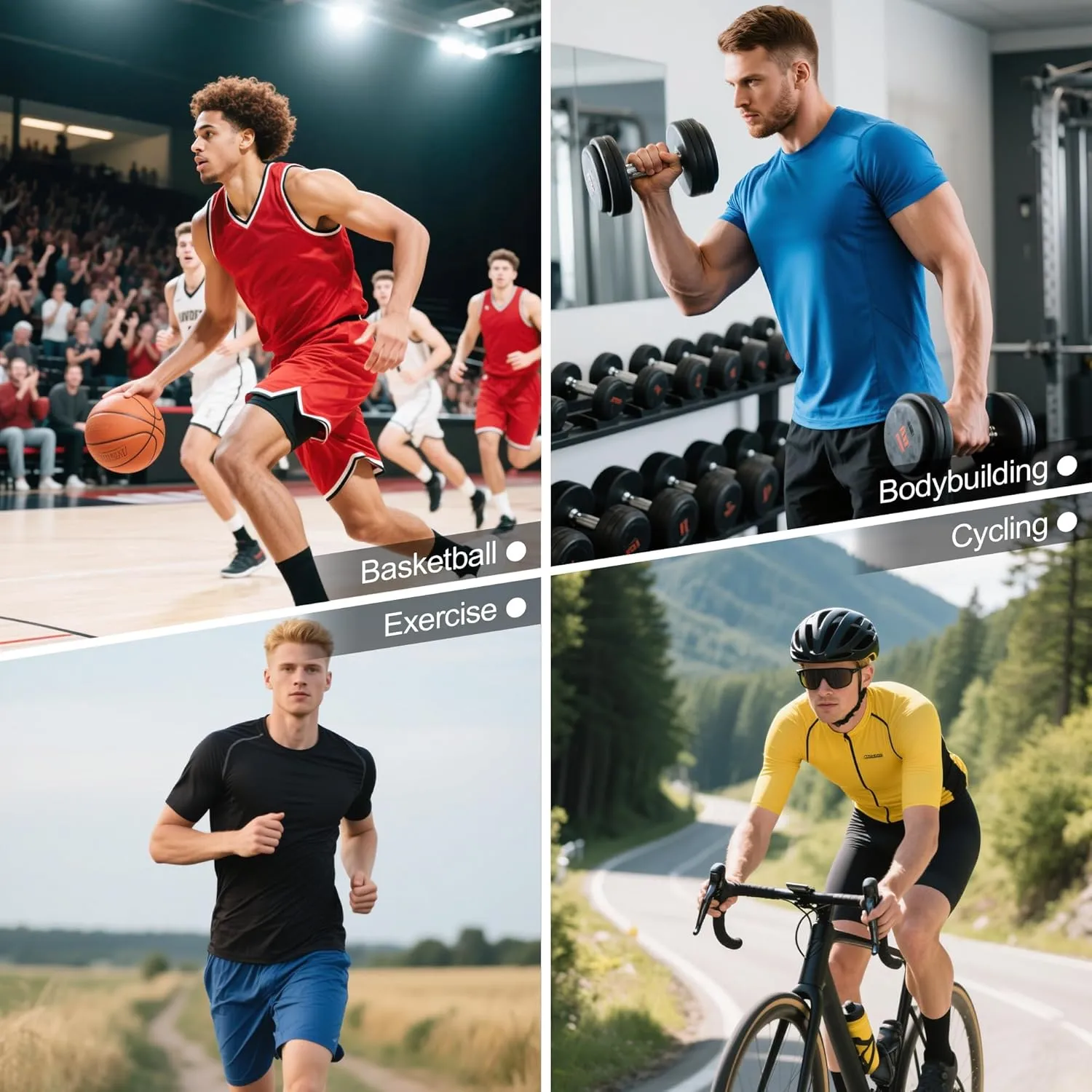 Mens Quarter Socks,Compression Cushioned Anti-Blister Athletic Socks for Running Hiking Basketball