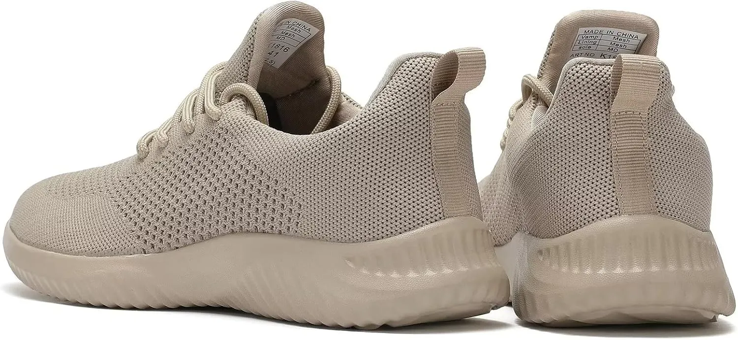 Men's Slip On Running Shoes Fashion Walking Sneakers Mesh Soft Sole Loafers Comfortable & Light-Weight Tennis Work Trainers