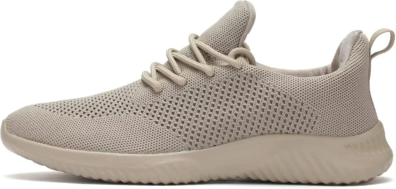 Men's Slip On Running Shoes Fashion Walking Sneakers Mesh Soft Sole Loafers Comfortable & Light-Weight Tennis Work Trainers