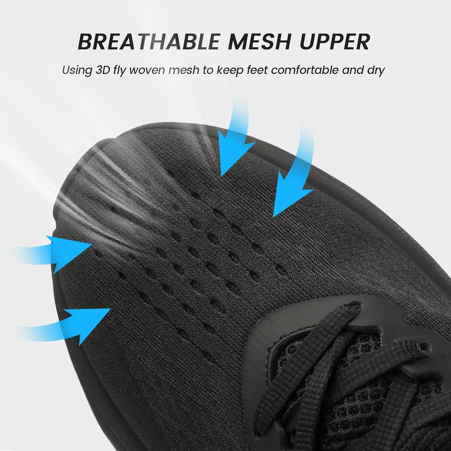 Mens Slip On Walking Shoes Running Tennis Shoes for Athletic Workout Gym Casual Non Slip Training Sneakers Breathable Knit Upper Indoor Outdoor