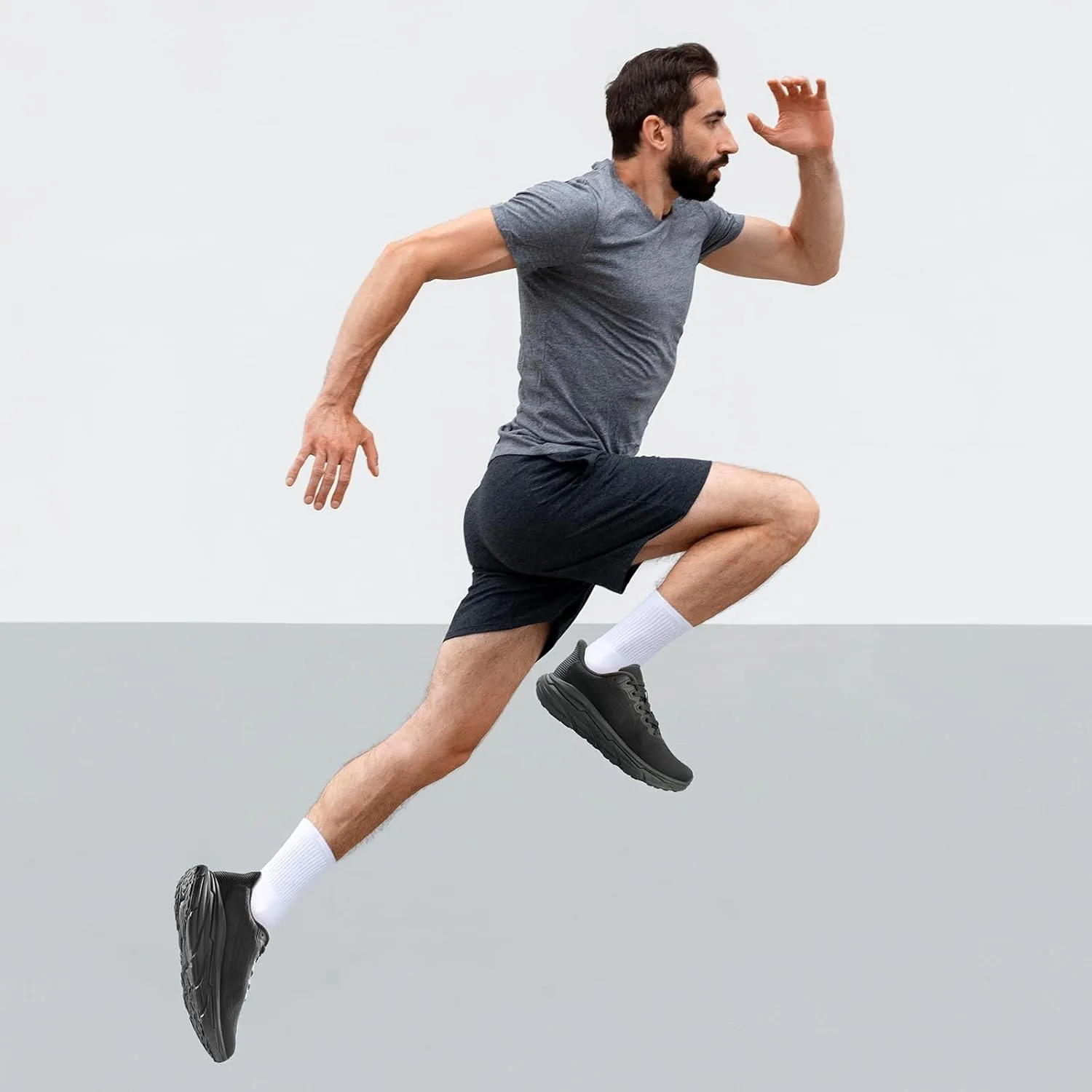 Mens Slip On Walking Shoes Running Tennis Shoes for Athletic Workout Gym Casual Non Slip Training Sneakers Breathable Knit Upper Indoor Outdoor