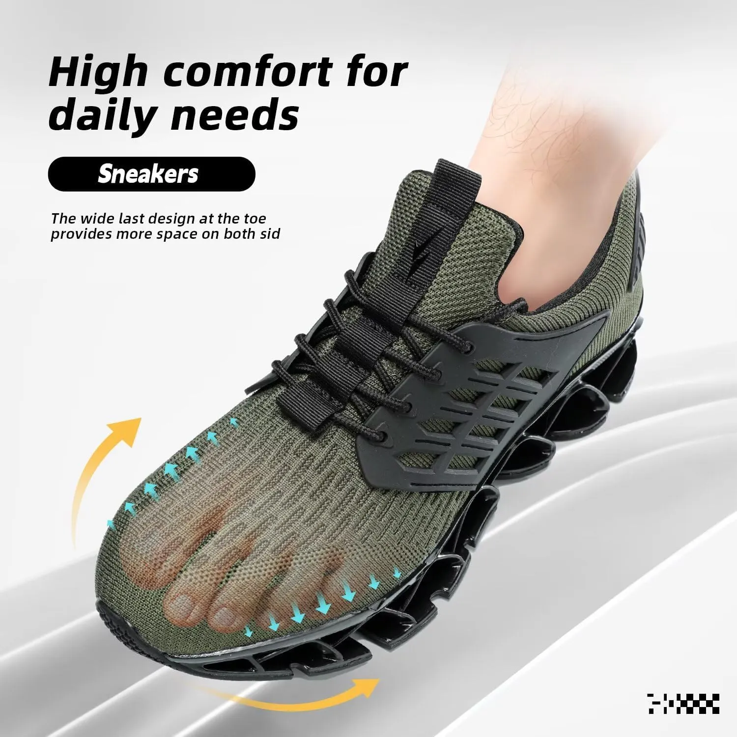Mens Walking Shoes Slip on Blade Tennis Casual Fashion Trail Running Sneakers Comfort Non Slip Work Sport Athletic Trainers