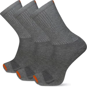 Merrell Men's and Women's Cushioned Cotton Socks-3 Pair Pack-Unisex Breathable Mesh Comfort Zones