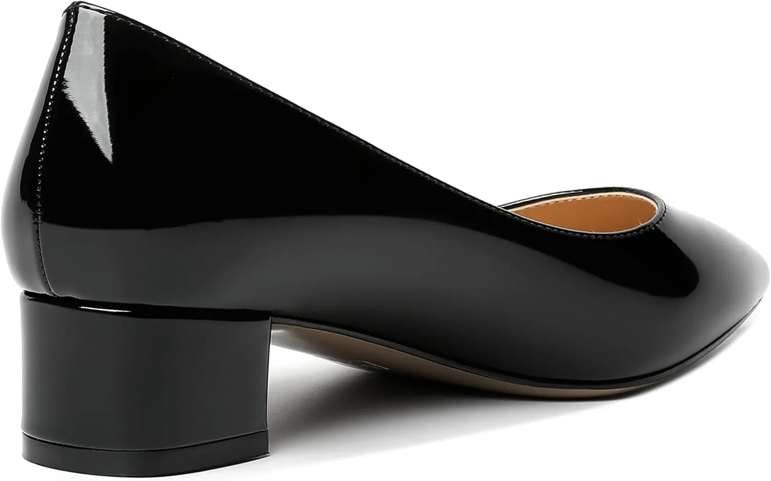 MERRORI Womens Casual Pointed Toe Slip On Office Solid Chunky Low Heel Pumps Shoes 1.5 Inch