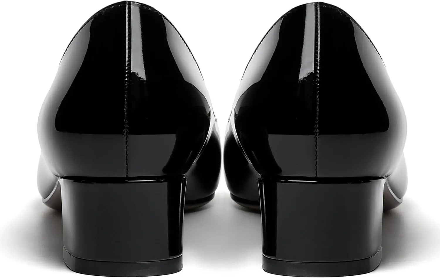 MERRORI Womens Casual Pointed Toe Slip On Office Solid Chunky Low Heel Pumps Shoes 1.5 Inch