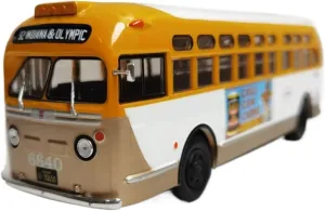 Metal Vehicles Toys 1/43 for Gm Tdh 3610 Transit Lines Bus Coach Model Toy Car Souvenir Display Stand Decoration Home Or Office Décor